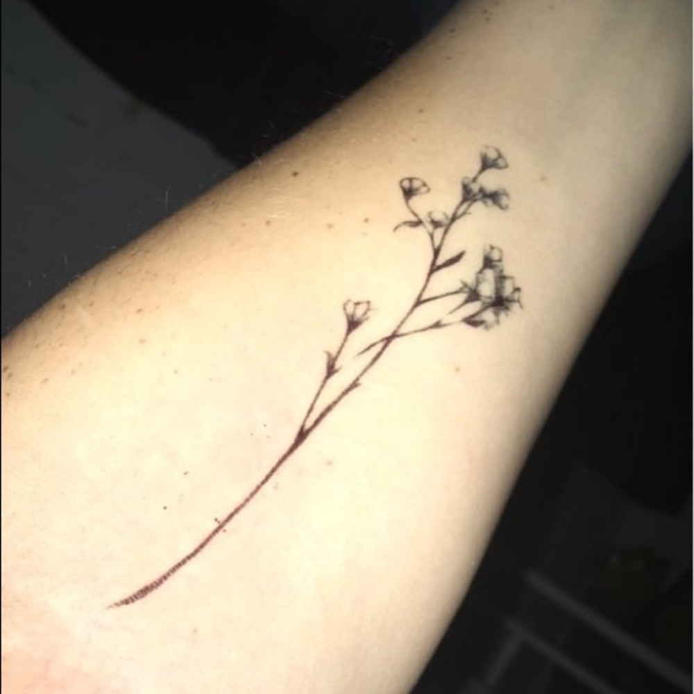 Baby's Breath Flower Temporary Tattoo
